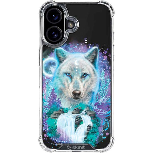 Night Wolf by Sheena Pike iPhone 16 Clear Case