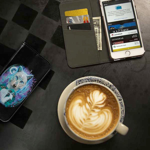 Night Wolf by Sheena Pike iPhone SE (2nd & 3rd Gen) Folio Case