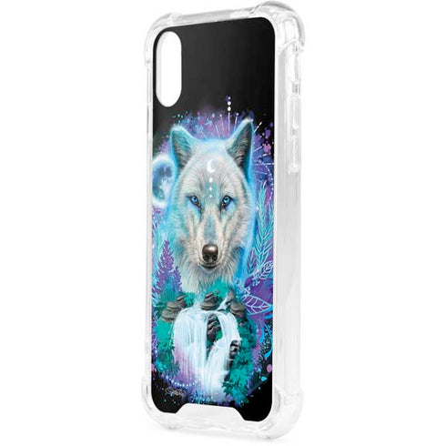 Night Wolf by Sheena Pike iPhone XS Clear Case