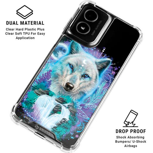 Night Wolf by Sheena Pike Moto G Power 5G (2024) Clear Case