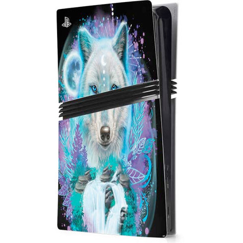 Night Wolf by Sheena Pike PS5 Pro Console Skin