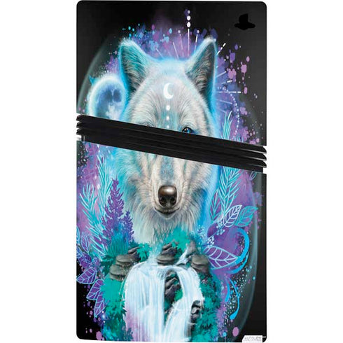 Night Wolf by Sheena Pike PS5 Pro Console Skin