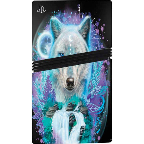 Night Wolf by Sheena Pike PS5 Pro Disk Bundle Skin