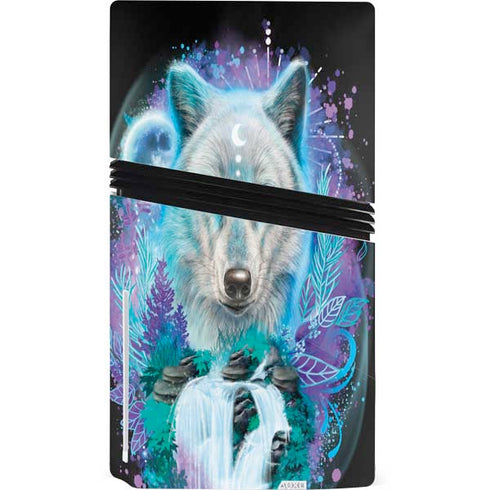 Night Wolf by Sheena Pike PS5 Pro Disk Bundle Skin