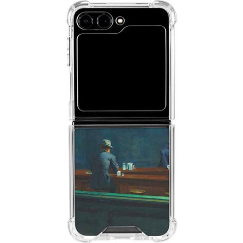 Edward Hopper Nighthawks 1942 Galaxy Z Flip6 Clear Case