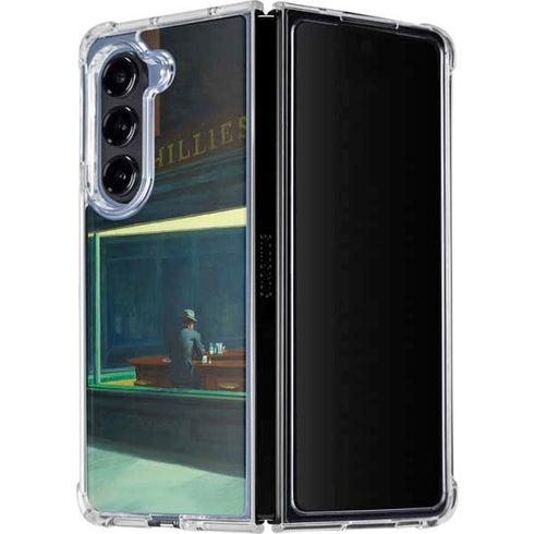 Edward Hopper Nighthawks 1942 Galaxy Z Fold5 5G Clear Case