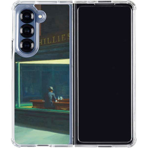 Edward Hopper Nighthawks 1942 Galaxy Z Fold6 Clear Case