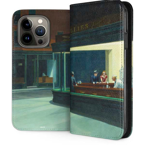 Edward Hopper Nighthawks 1942 iPhone 14 Pro Folio Case