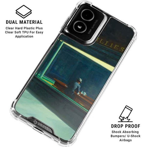 Edward Hopper Nighthawks 1942 Moto G Power 5G (2024) Clear Case
