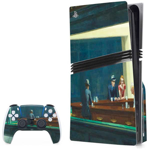 Edward Hopper Nighthawks 1942 PS5 Pro Disk Bundle Skin