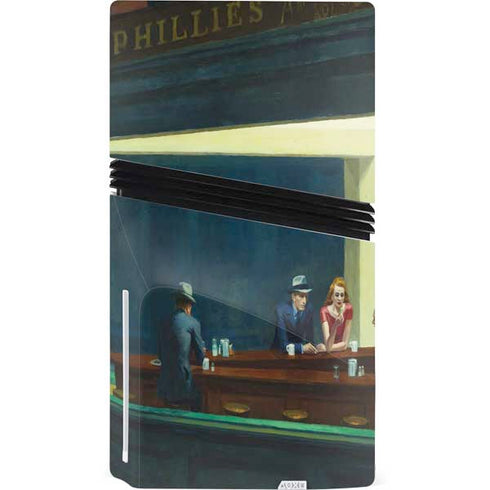 Edward Hopper Nighthawks 1942 PS5 Pro Disk Console Skin
