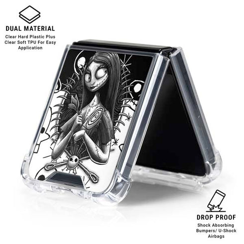 Disney The Nightmare Before Christmas Sally Art Galaxy Z Flip6 Clear Case