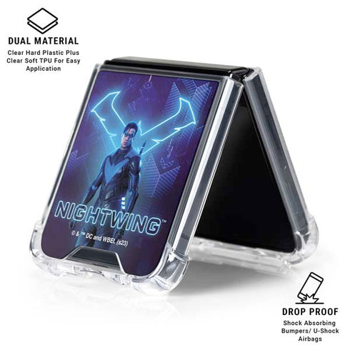 DC Comics Gotham Knights Nightwing Galaxy Z Flip7 Clear Case