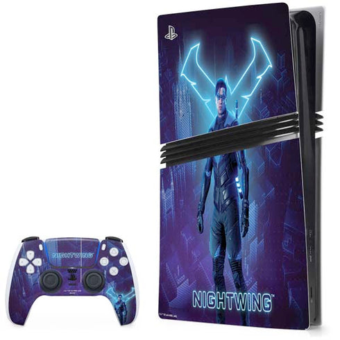 DC Comics Gotham Knights Nightwing PS5 Pro Bundle Skin