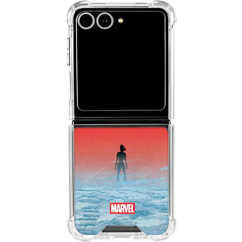 Marvel Black Widow No More Secrets Galaxy Z Flip7 Clear Case