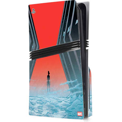 Marvel Black Widow No More Secrets PS5 Pro Disk Console Skin