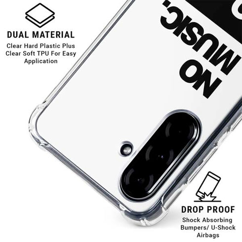 No Music No Life Galaxy A36 5G Clear Case