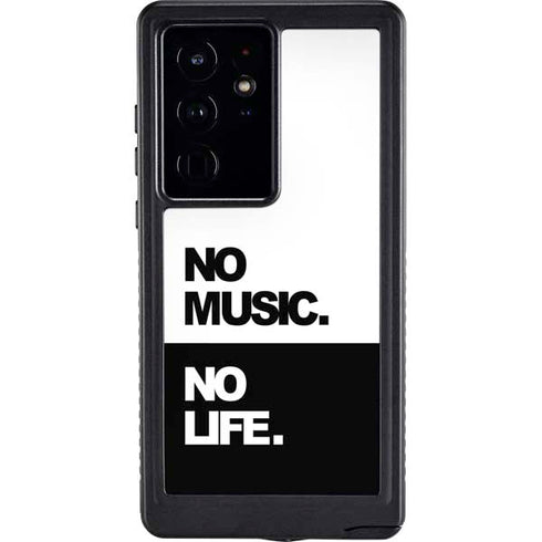 No Music No Life Galaxy S24 Ultra Waterproof Case