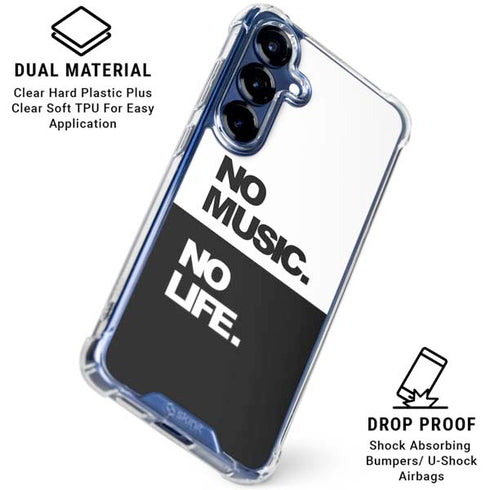 No Music No Life Galaxy S25 Clear Case