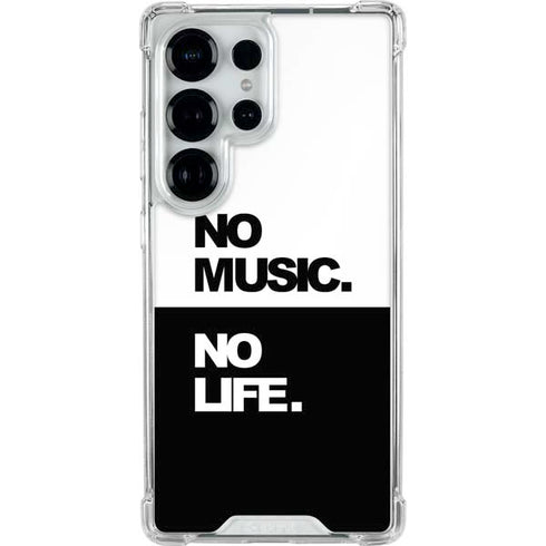 No Music No Life Galaxy S25 Ultra Clear Case