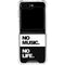 No Music No Life Galaxy Z Flip6 Clear Case