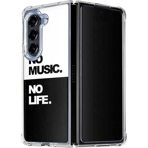 No Music No Life Galaxy Z Fold5 5G Clear Case