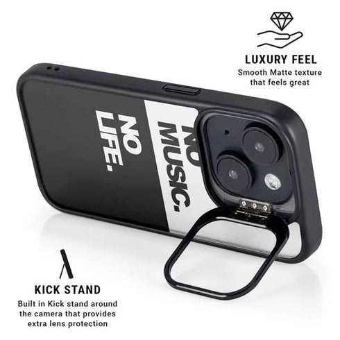 No Music No Life iPhone 14 Plus Kickstand Case