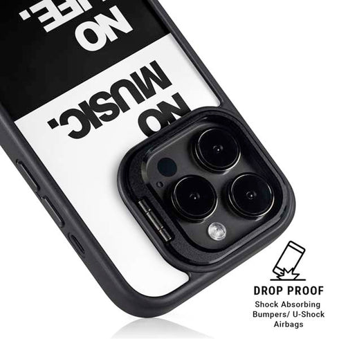 No Music No Life iPhone 14 Pro Max Kickstand Case