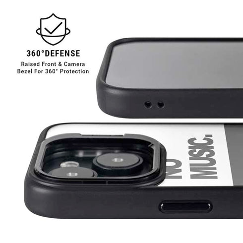 No Music No Life iPhone 15 Plus Kickstand Case