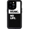 No Music No Life iPhone 15 Pro Waterproof Case