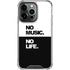 No Music No Life iPhone 16 Pro Clear Case