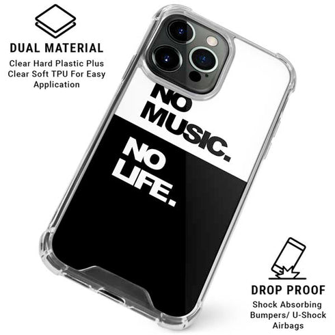 No Music No Life iPhone 16 Pro Clear Case