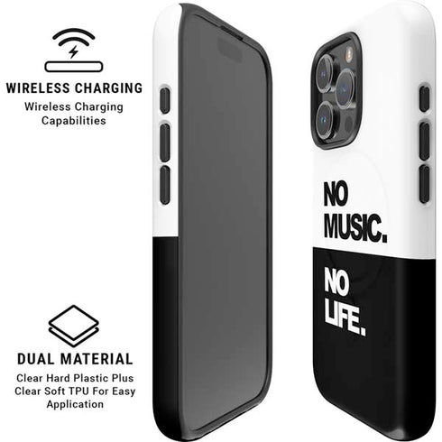 No Music No Life iPhone 16 Pro Max Magsafe Impact Case