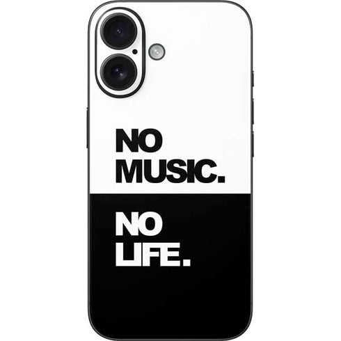 No Music No Life iPhone 16 Skin