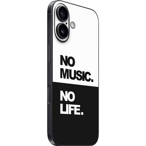 No Music No Life iPhone 16 Skin