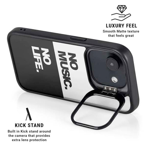 No Music No Life iPhone 16e Kickstand Case