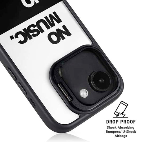 No Music No Life iPhone 16e Kickstand Case