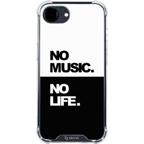No Music No Life iPhone 16e Clear Case