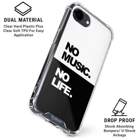 No Music No Life iPhone 16e Clear Case