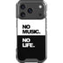 No Music No Life iPhone 18 Pro Clear Case