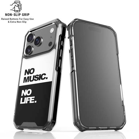No Music No Life iPhone 18 Pro Clear Case