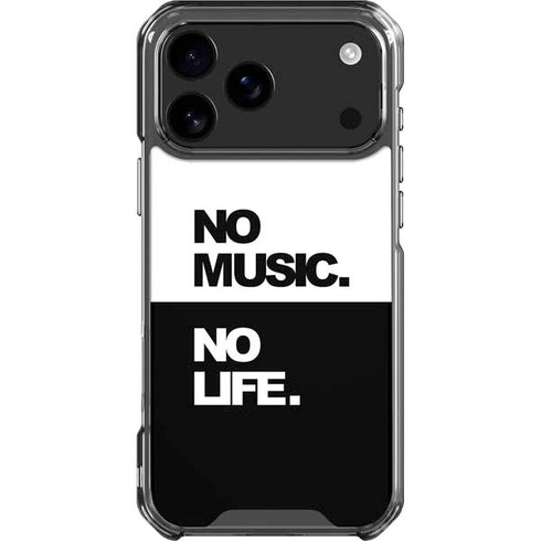 No Music No Life iPhone 18 Pro Max Clear Case
