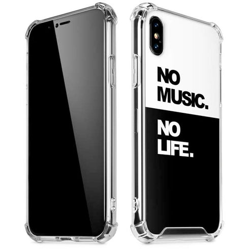 No Music No Life iPhone X/XS Clear Case