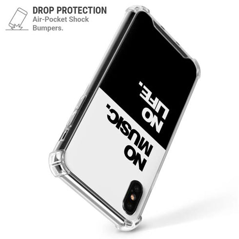 No Music No Life iPhone X/XS Clear Case