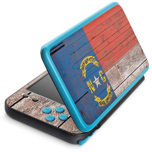 North Carolina Flag Dark Wood Nintendo Skins