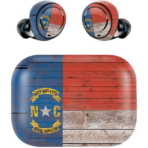 North Carolina Flag Dark Wood Amazon Echo Buds Skin
