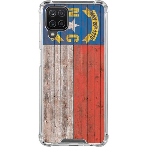 North Carolina Flag Dark Wood Galaxy Cases