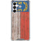 North Carolina Flag Dark Wood Galaxy A16 5G Clear Case