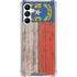 North Carolina Flag Dark Wood Galaxy A16 5G Clear Case