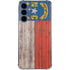 North Carolina Flag Dark Wood Galaxy A55 5G Clear Case